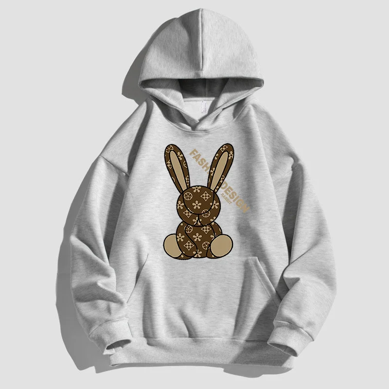 Louis Vuitton Grey Logo Fashion Luxury Brand Hoodie For Men Women