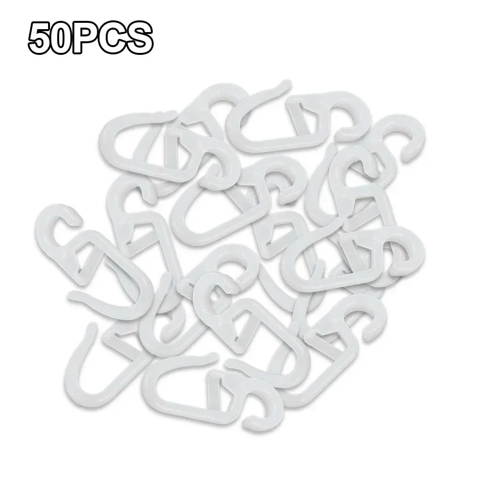 50pcs Curtain Folding Hook Spares Set Window Curtain Shades Shutters Brackets Chain Control Decor Spare Part
