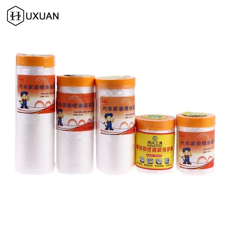 20M Plastic Masking Film Transparent Painting Drop Film Car Paint Masking  Film Living Room Decoration Furniture Dustproof Film - AliExpress