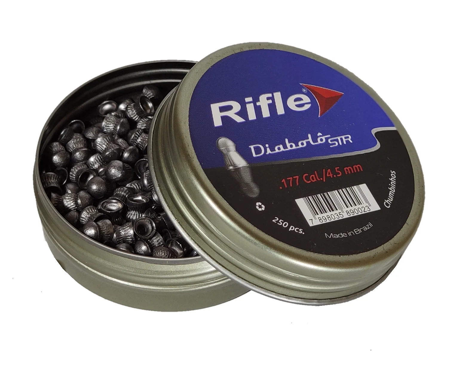 CHUMBINHO DE PRESSAO RIFLE DIABOLO STR 4,5MM LATA 250 PEÇAS