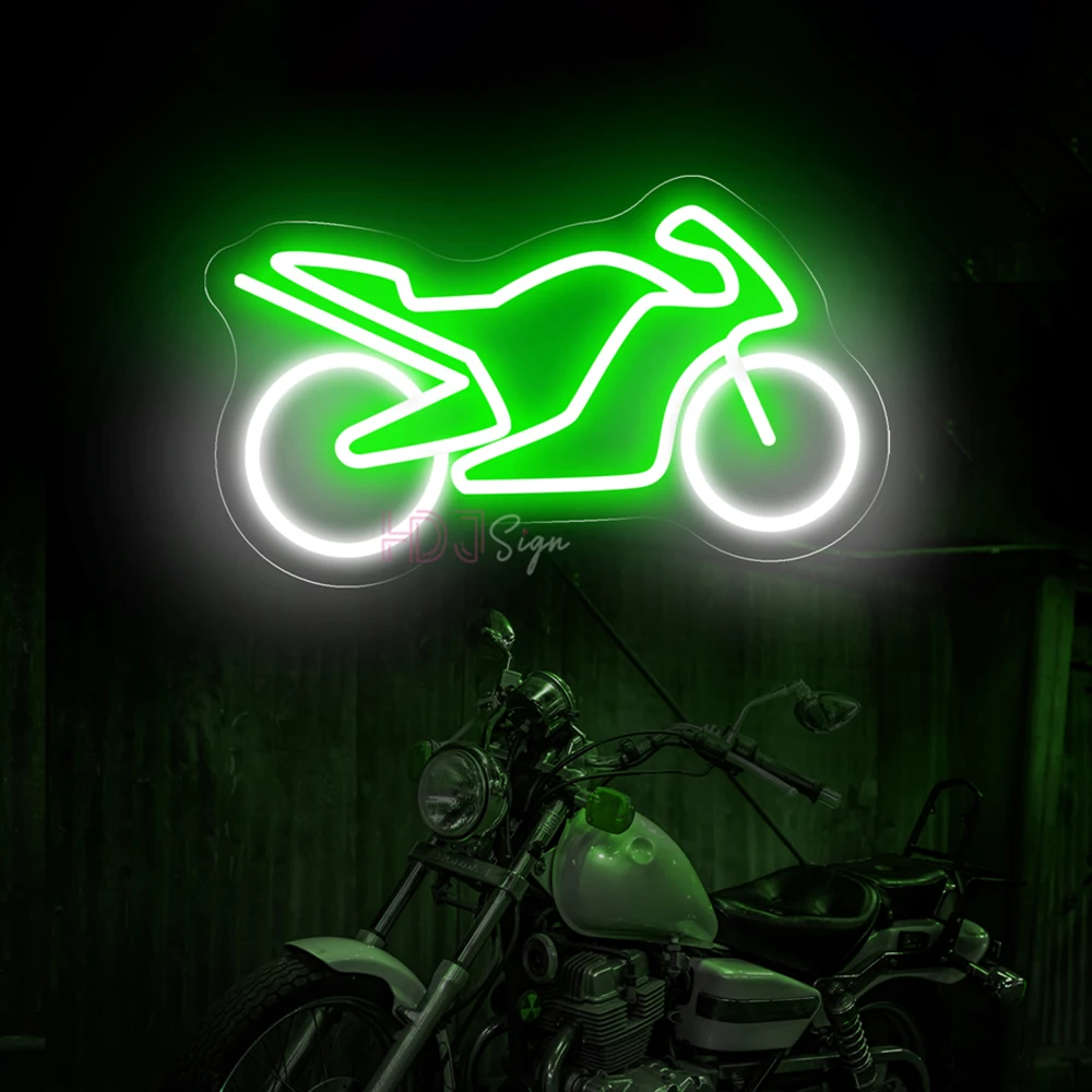 Live to Ride Motorcycle 怯む Motorbike Garage Man Cave Dual LED 