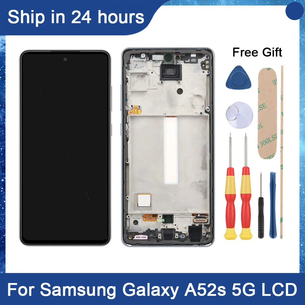 

AiNiCole 6.5'' For Samsung Galaxy A52S 5G LCD Display Touch Screen Digitizer Assembly A528 A528B A528M LCD Screen Replacement