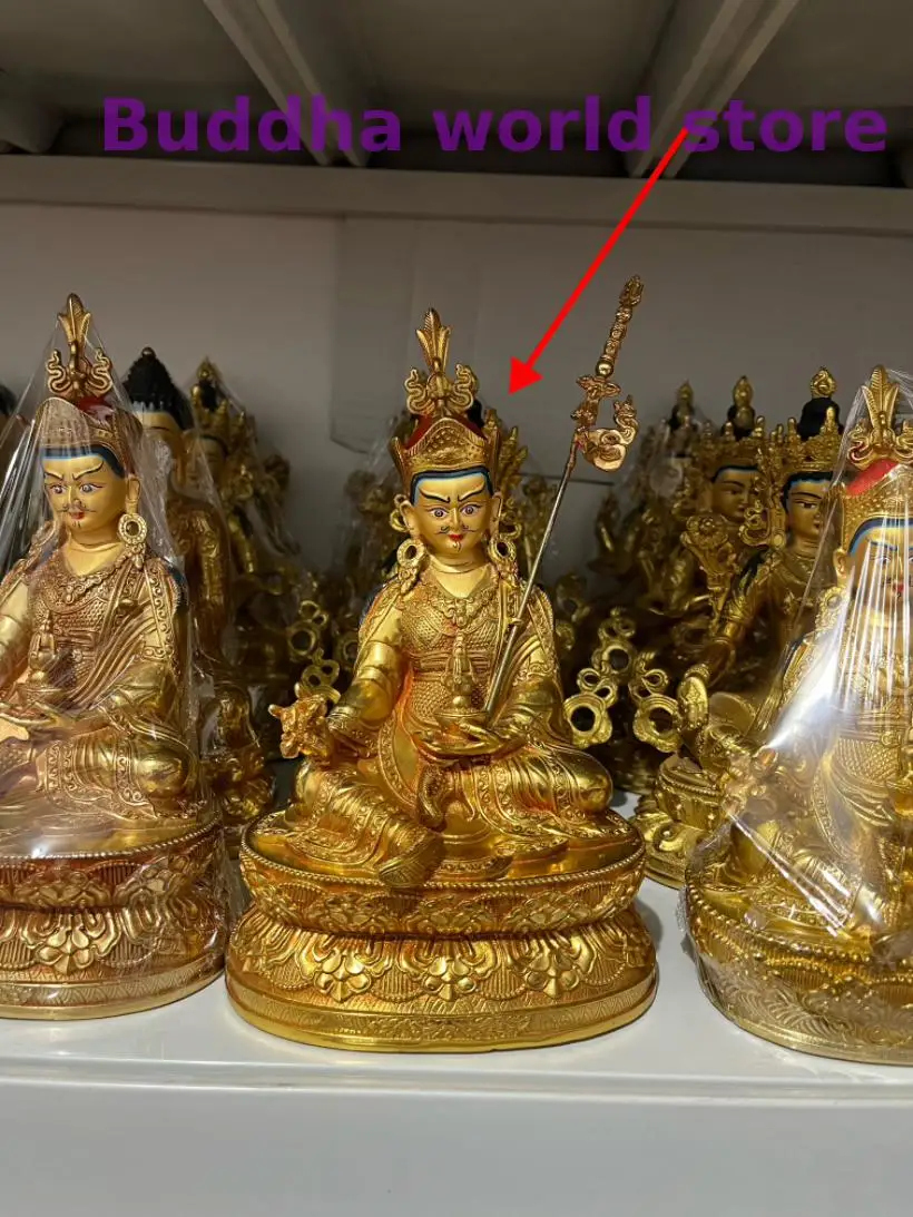 2025 large Exclusive COPPER Guru Rinpoche Padmasambhava Tibet Buddhism Buddha statue HOME Altar worship Effective protection 6