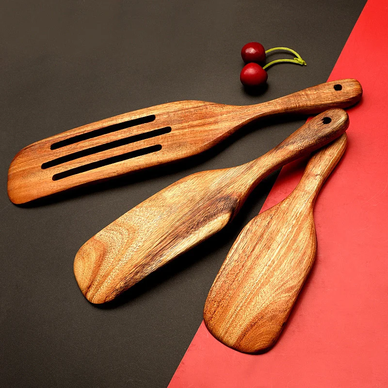 5 Styles Cooking Shovel Pizza Dim Sum Salad Mixing Shovel Wooden Shovel Spoon Set Wooden Utensils Kitchen Tableware Tools