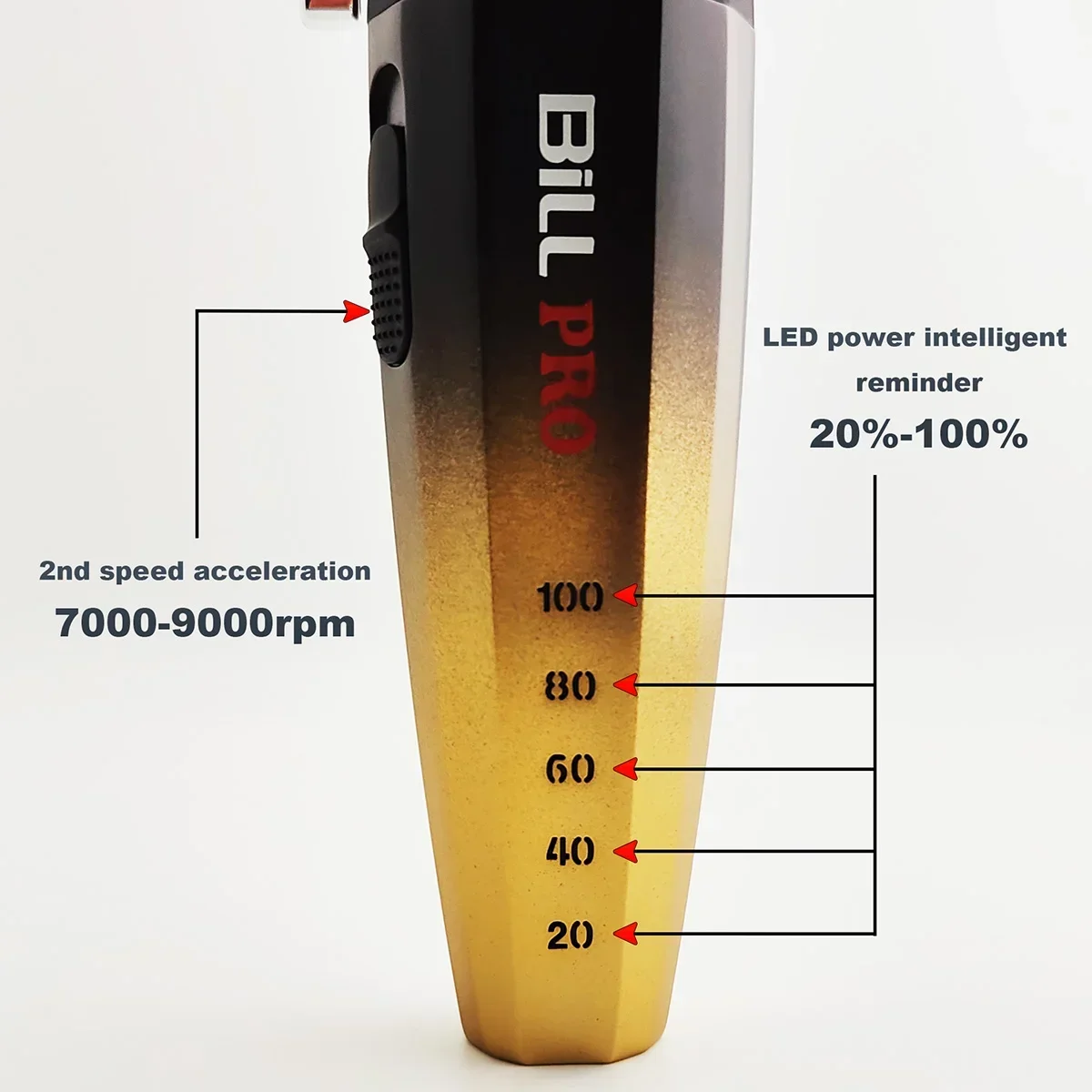 Professional 2PCS BL600 BL800 BiLLPRO Hairtrimmer Charging base Barbershop Oil Head Engraving Barber 2000mAh HairClipper for Men 2