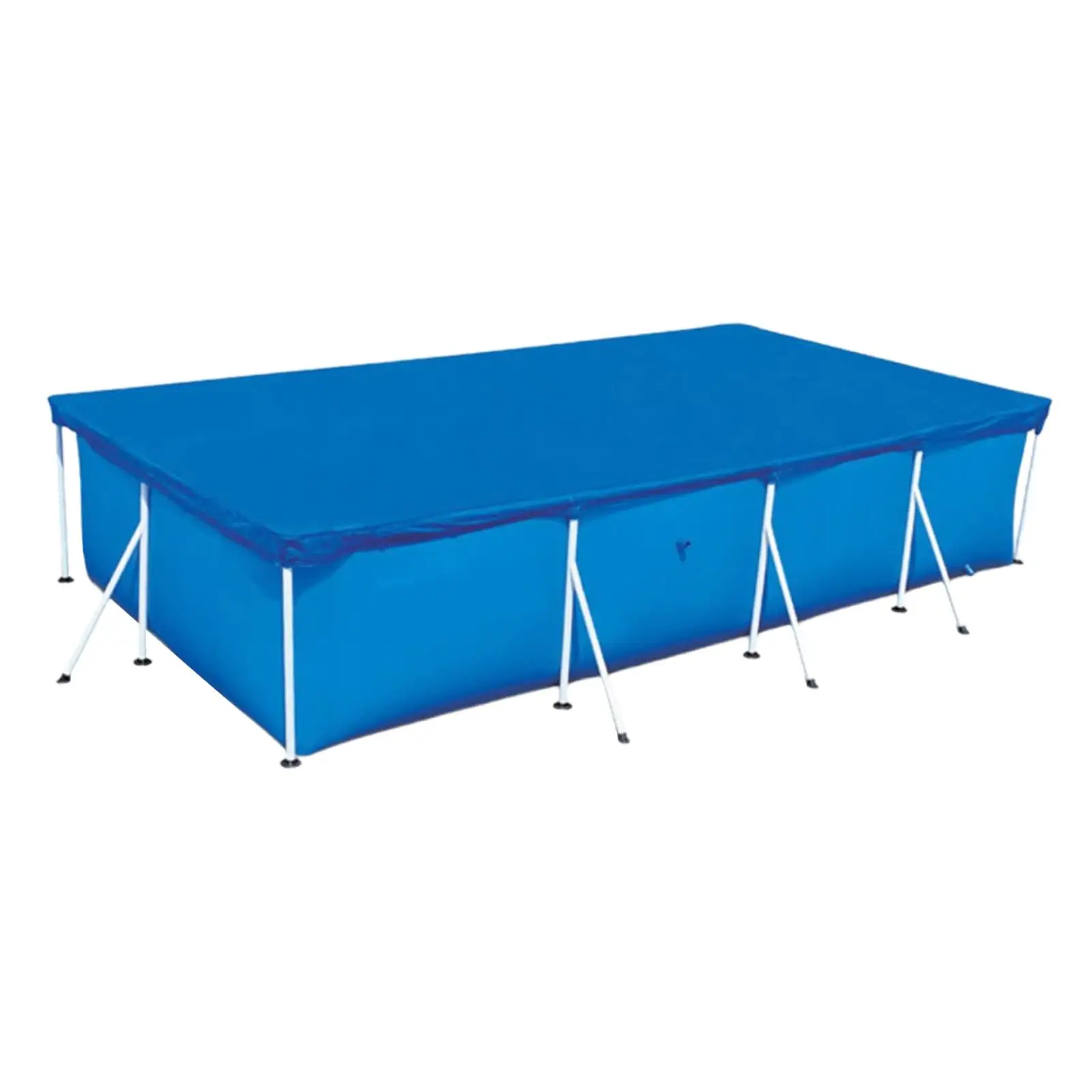 Rectangle Pool Cover Waterproof PE Foldable Inflatable Pool Cover for above Ground Pool Family Pool Cover Outdoor Paddling