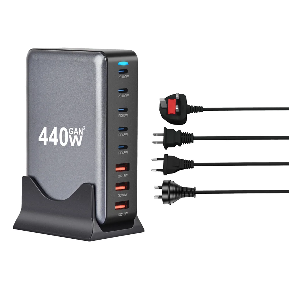 جديد 440 واط غان شحن سريع 3.0 USB نوع C شاحن سريع...
