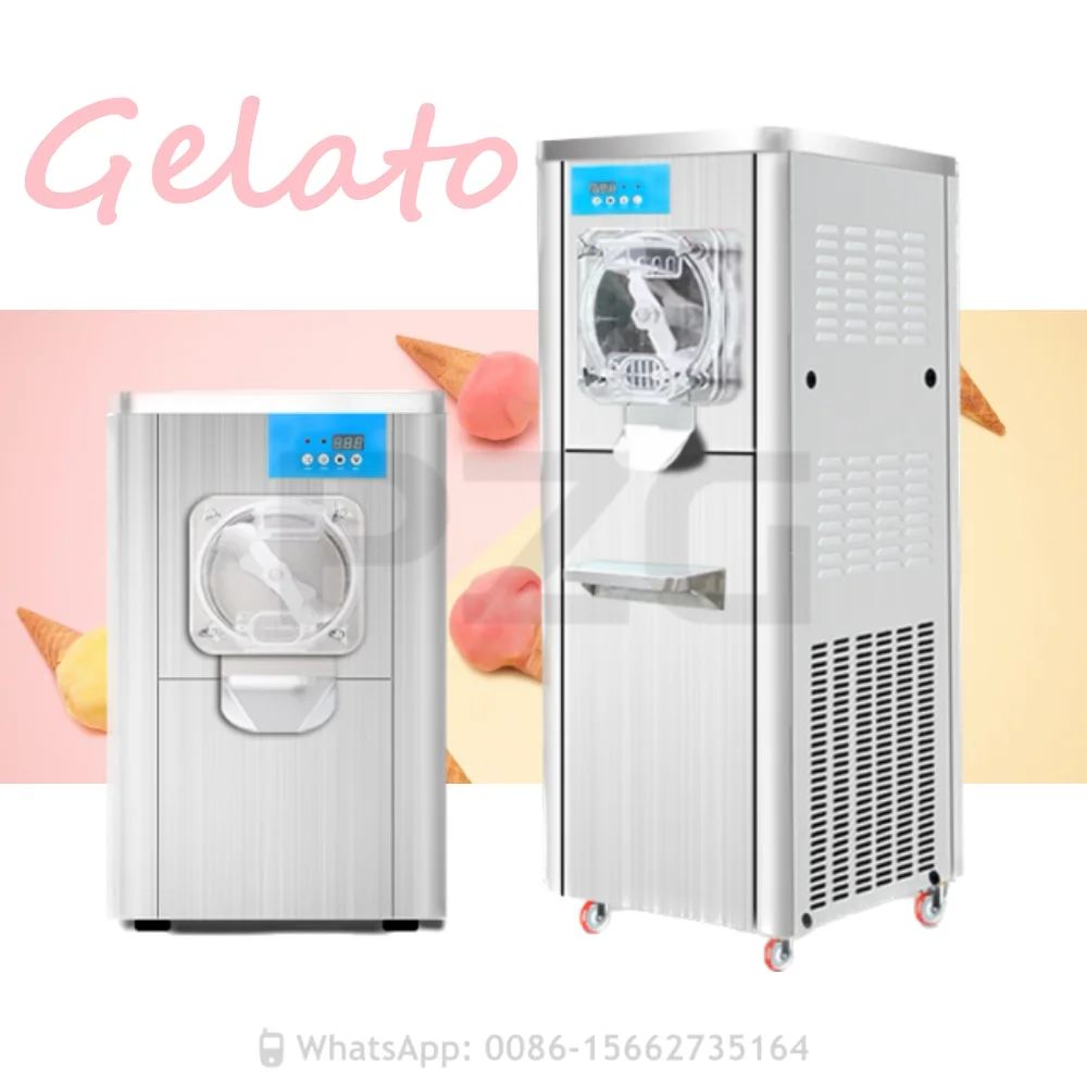 Mini Countertop Batch Freezer Commercial Italian Gelato Hard Ice Cream Maker Machine Making