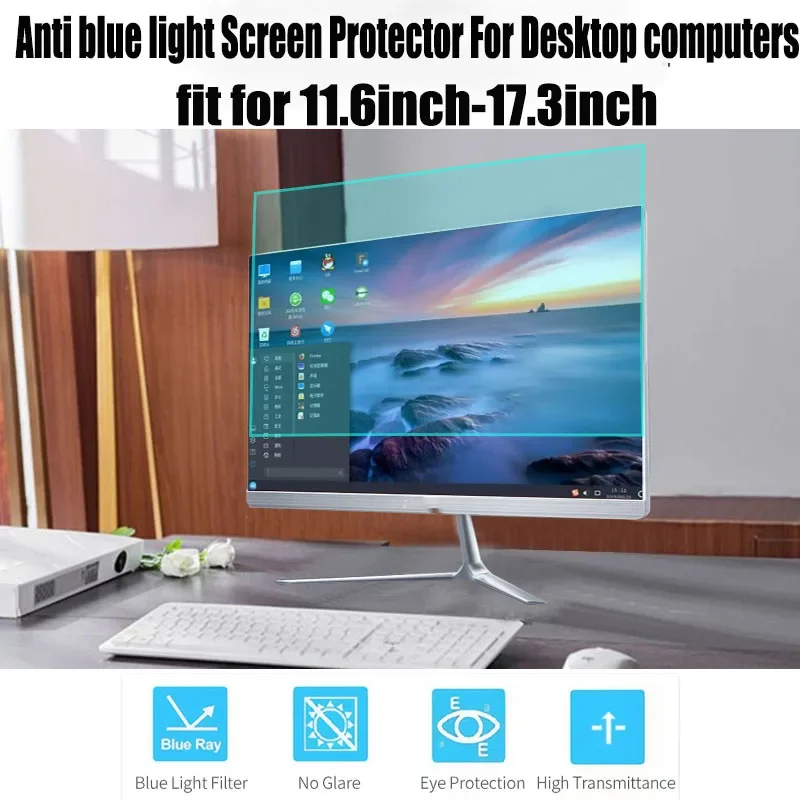PC 컴퓨터용 블루라이트 차단 스크린 보호대, 고투과율, 자외선 차단, 블루라이트 필터, 12.5 인치, 14/15 인치, 6 인치, 17.3 인치
