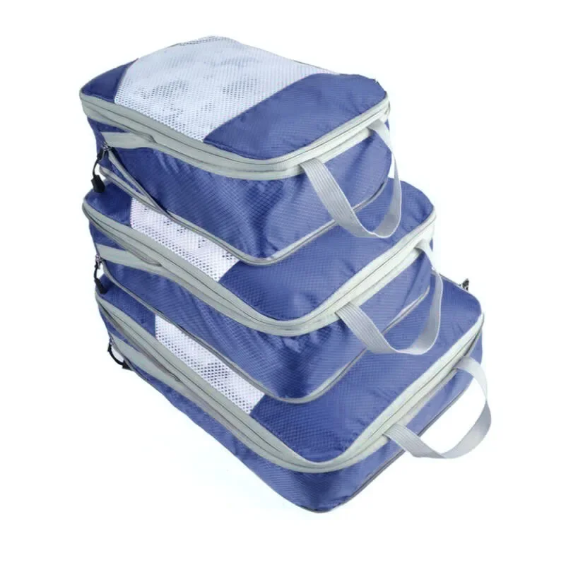 3 Pieces Packing Cubes Set Travel Luggage Packing Organizer Travel Compression Suitcase Bags