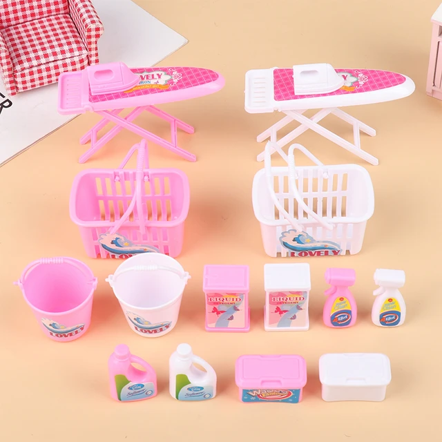 For Barbie Doll Furniture Accessories Plastic Toy Washing Machine Dry  Cleaner Set Iron Hanger Clothes Pole Holiday Gift Girl Diy - Doll House  Accessories - AliExpress