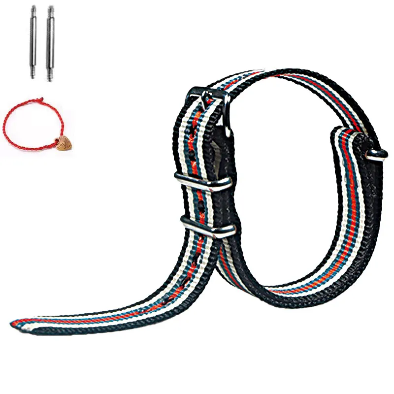 Universal Nylon Canvas Weave Watch Strap - One Piece Loop Wristband