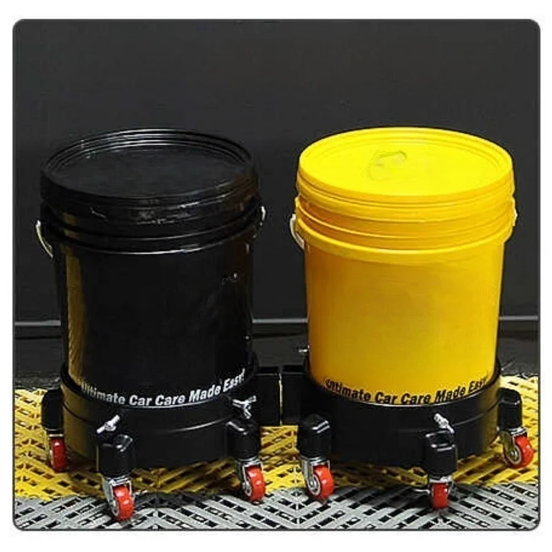 Car wash Removable Rolling Bucket Dolly 360&deg; Turning Swivel Caster Detailing Kit with Wheels Storage Insert Locking Casters rolling bucket dolly