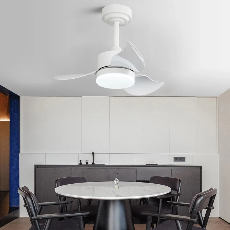 24 Inch Modern Ceiling Fan Light 6-speed Remote Control Speed Regulation Reversible Living Room and Bedroom Fan Light
