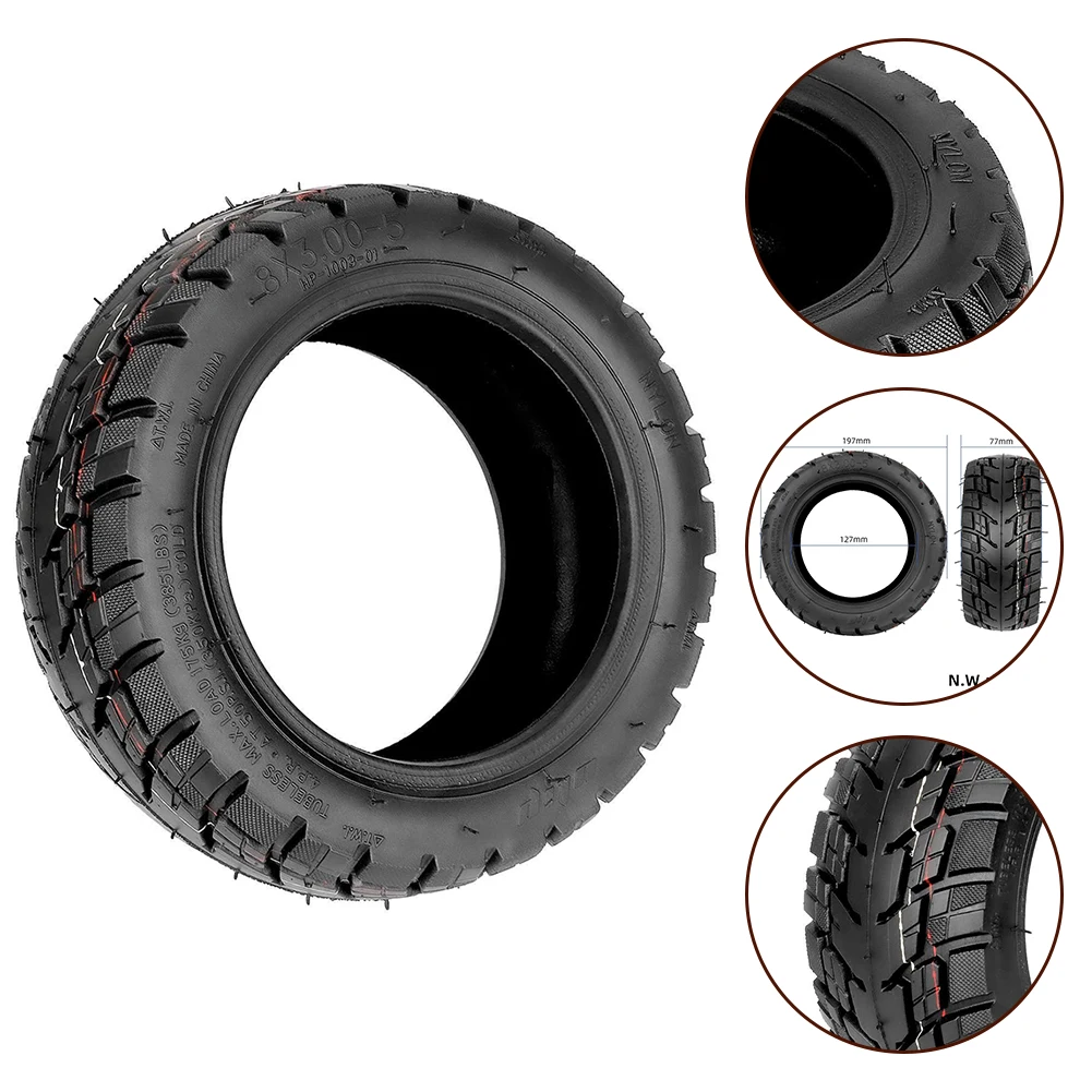 

Scooter 8x3.00-5 Off-Road Tire For Kaabo Mantis Widened Tubeless Tyre Replacement 8 Inch Electric Scooter Accessories