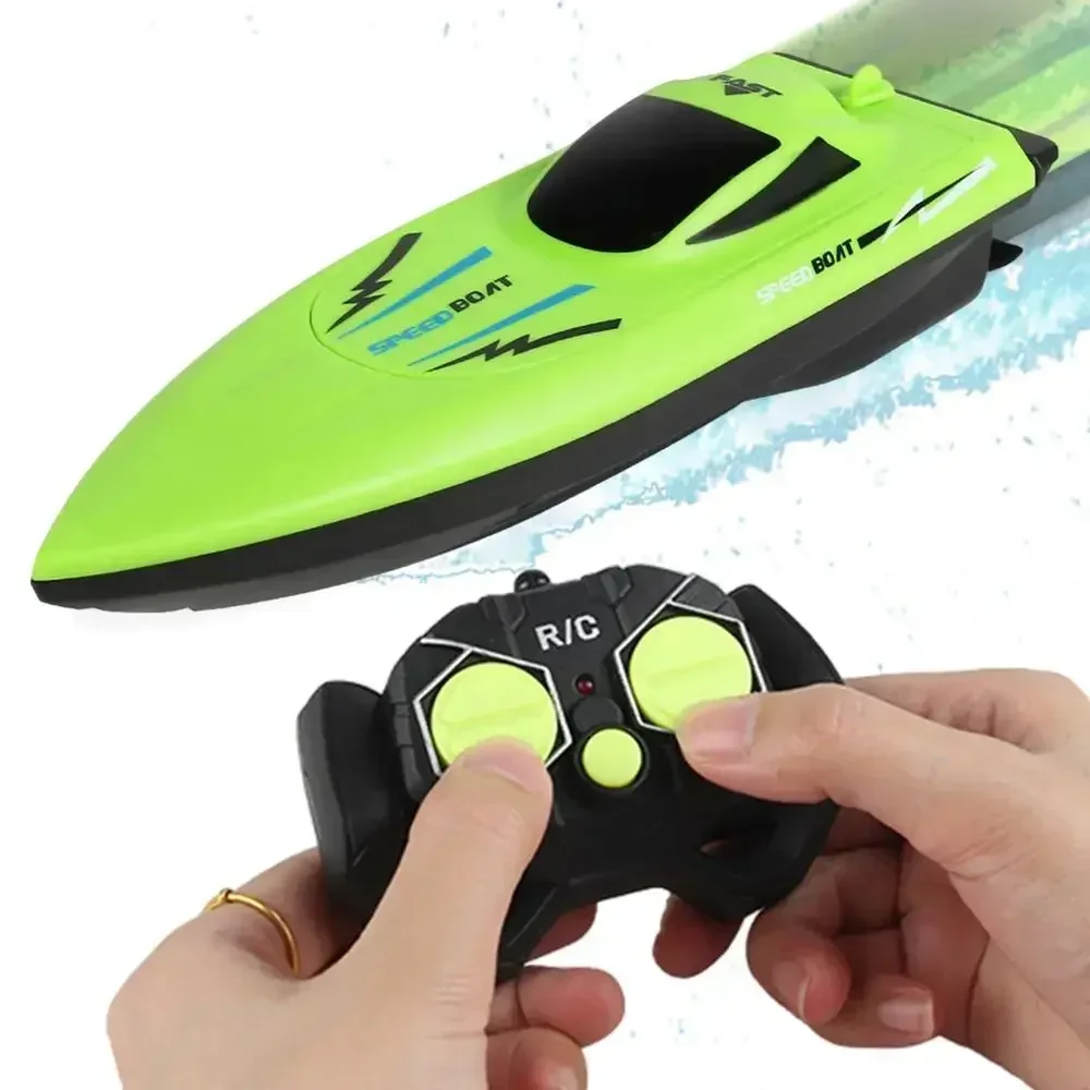 High Speed RC Boat Remote Control - Waterproof Kids Pool Racing Toy for Outdoor Lakes & Ponds Ideal Birthday Gifts For Kids Boys