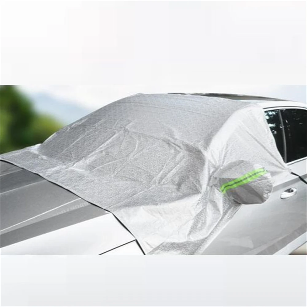 

140x240 см автомобильный чехол водонепроницаемый Зимний ледяной экран Защита от солнца снег матовый передний ветрозащитный экран автомобильные чехлы