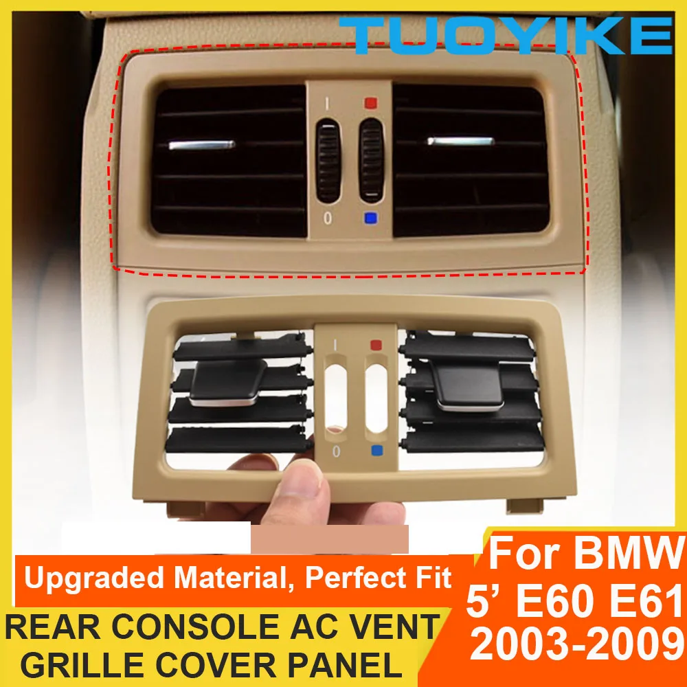 

Car Rear Center Console AC Air Conditioning Vent Grille Outlet Cover Panel Repair Kit For BMW 5-Series E60 E61 545i 550i 2003-09