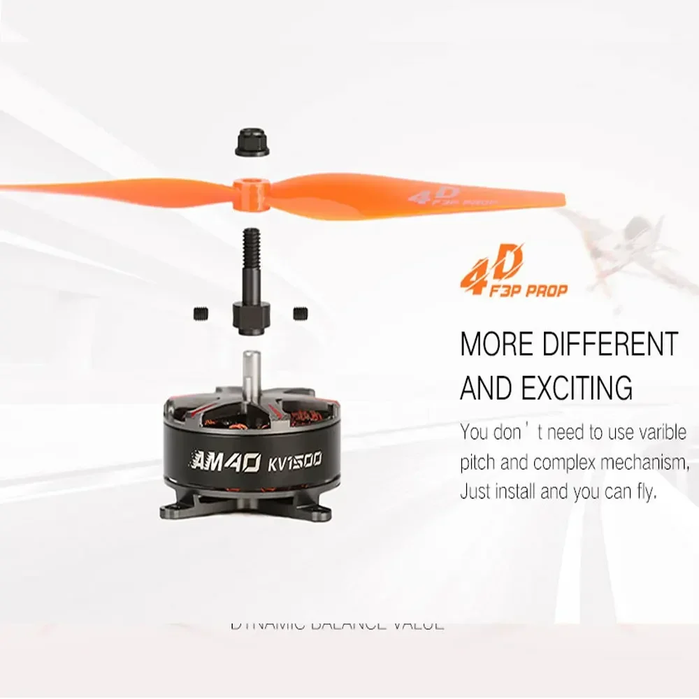 Hélice T-Motor T904D 4D push-pull pour drone FPV, embase centrale et fixation.