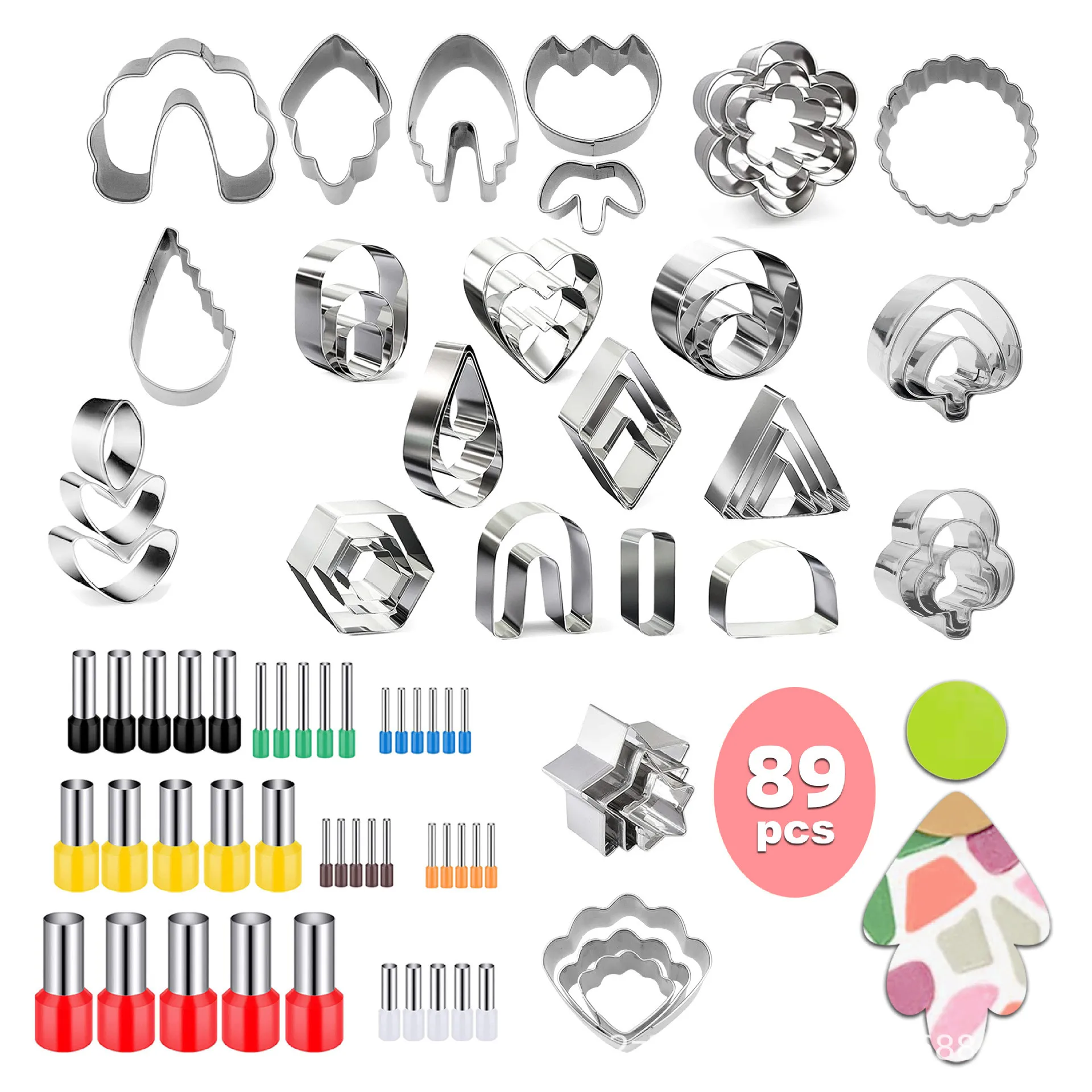 Benodigdheden voor het maken van oorbellen, Kit voor het maken van oorbellen van klei,42-delig/set oorbelmakerset met kleigereedschap - Diverse sieradenaccessoires, boetseerklei