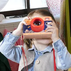 Kids Cute Wood Camera Toys Fashion Clothing Accessory for Child Boys Girls