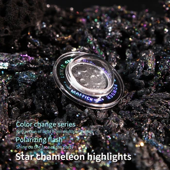 CHARMACY New 5 Multichrome Single Eye Shadow High Pigment Long Lasting Duo Chrome Eyeshadow Glitter Makeup For Eyes 4