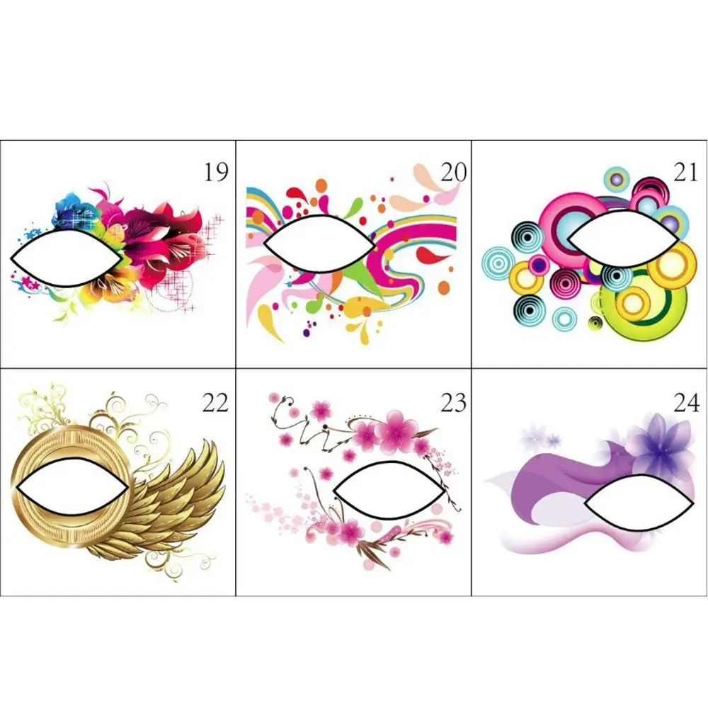 Waterproof Eye Shadow Tattoo Stickers Water Transfer Fashion Temporary Eye Tattoo Fake Tatto Colorful Makeup Eyeliner Sticker