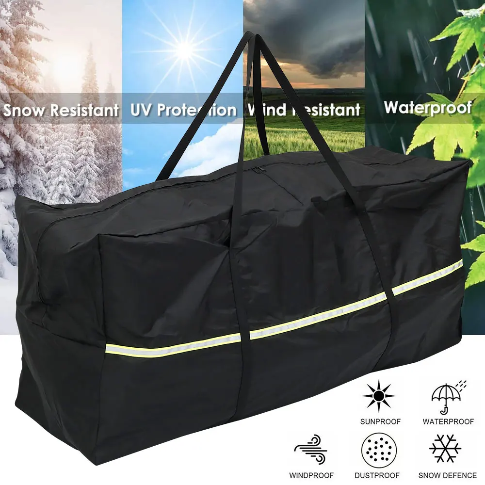 1/2/3Pcs Garden Furniture Cushion Storage Bag Waterproof Anti-UV Rip Proof Oxford Fabric Large Capacity Christmas Tree Organizer 2