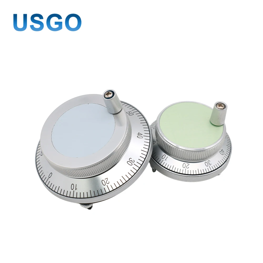 USGO CNC 펄서 핸드휠 5/12/24V 4/6핀 펄스 100 수동 펄스 발생기 핸드 휠 CNC 머신 60mm 로터리 엔코더
