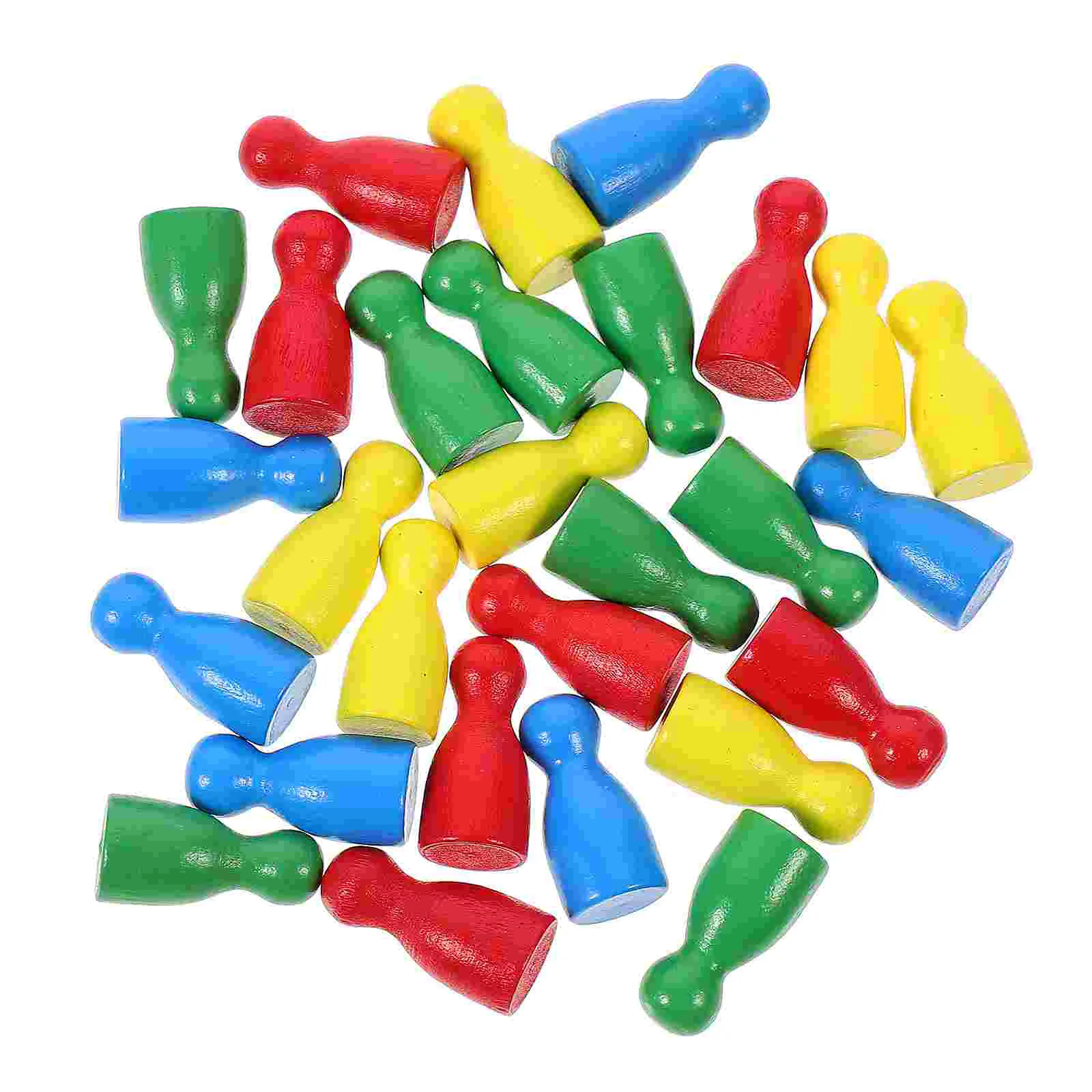 

48 Pcs Piece Wooden Flight Chess Chessman Human Shape Magnetic Portable Baby Board Game Educational Toy