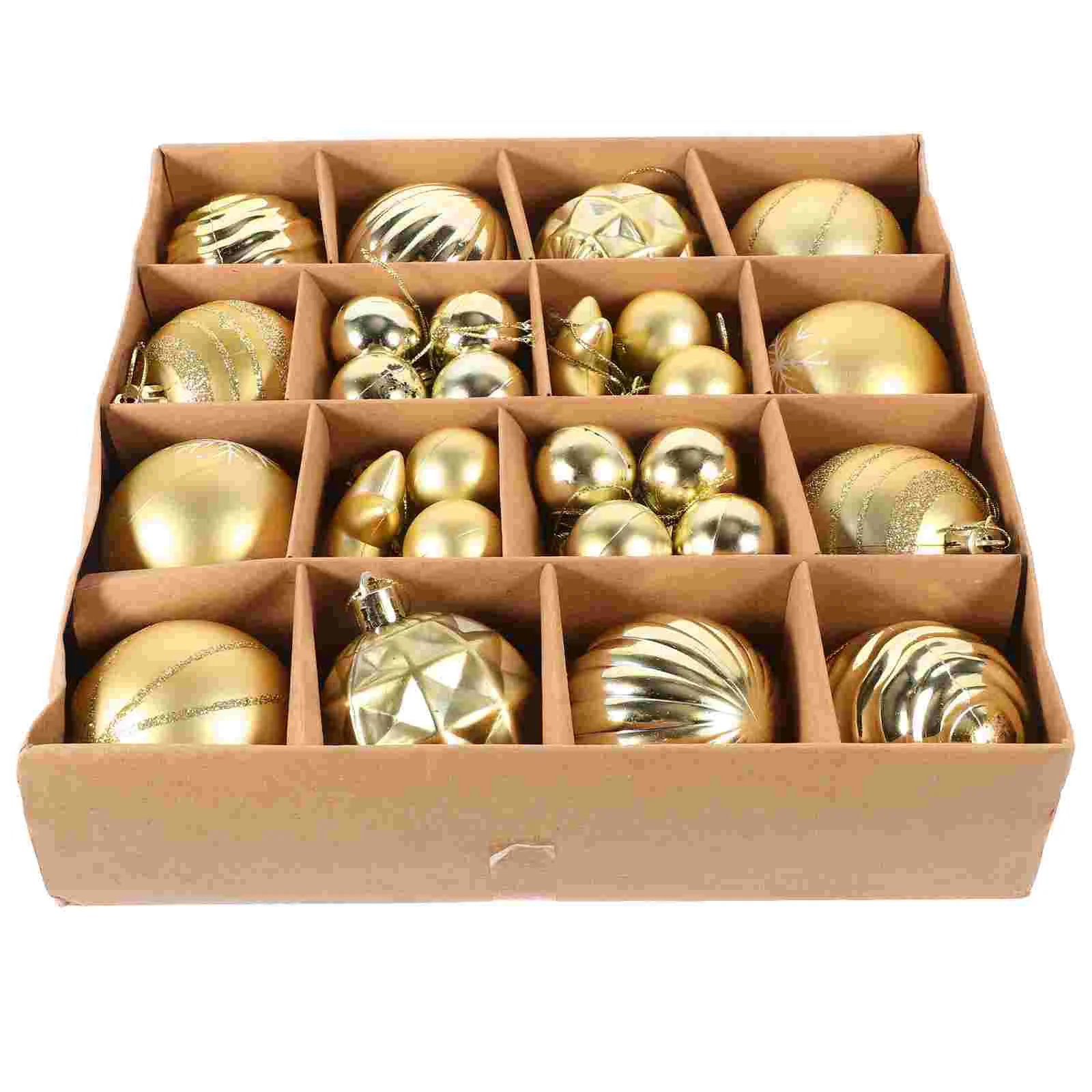 42 Pcs Christmas Tree Ball Ornaments Xmas DIY Hanging Pendants Plastic Decorations 2 count blank department sign xmas decorations aluminum alloy nativity ornaments plastic christmas