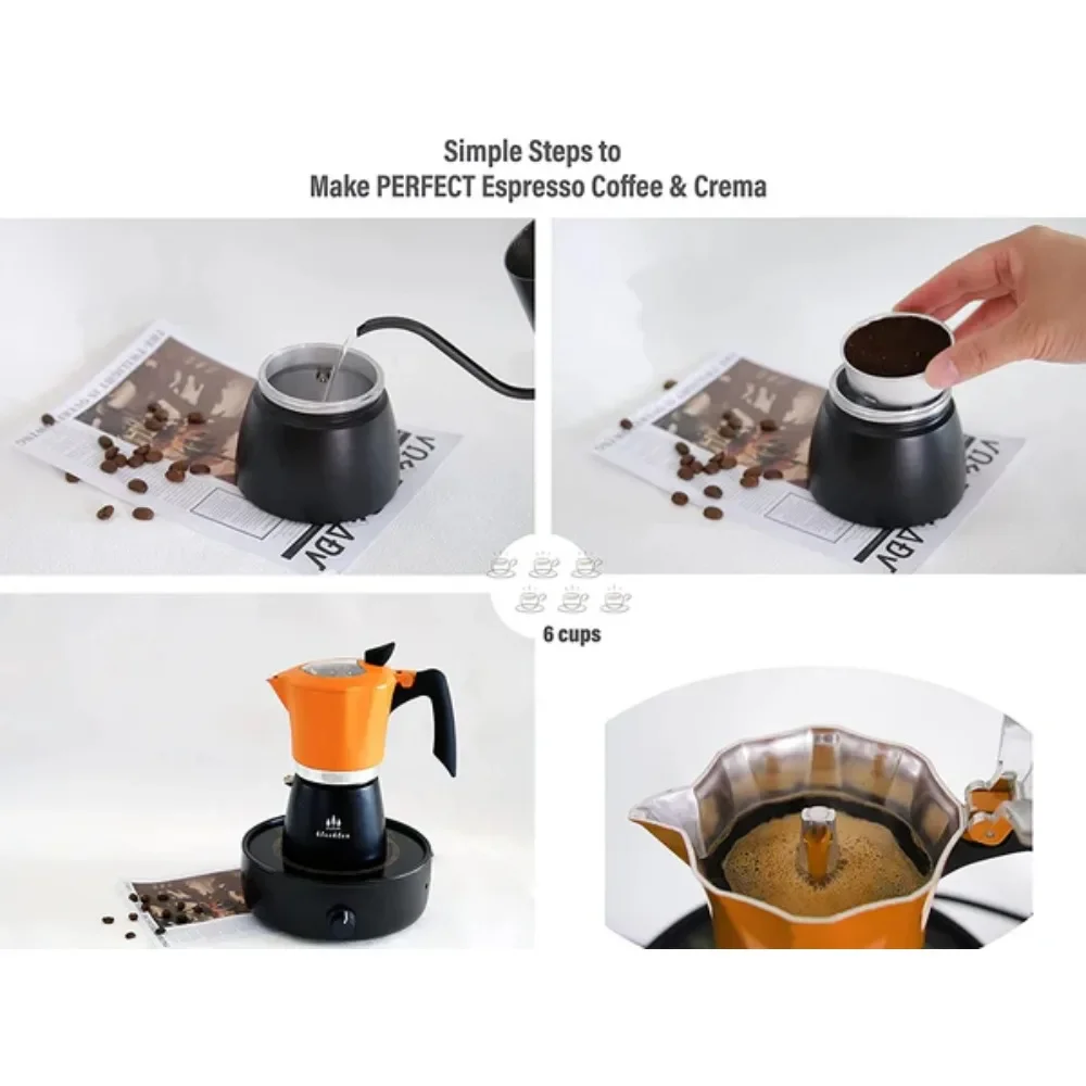 Classic Aluminum Mocha Pot - Italian Hand Brew Coffee Maker