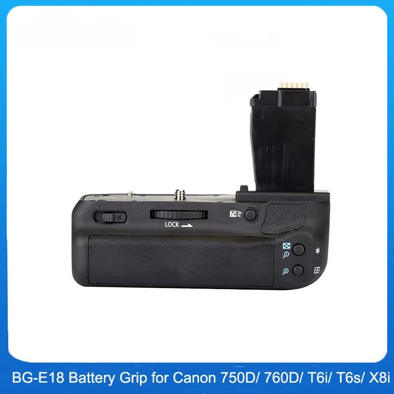 Battery Grip BG-E18 for Canon EOS 750D 760D Rebel T6i T6s X8i 8000D DSLR  Camera BGE18 Grip