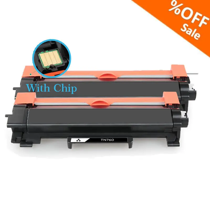 2Pk Compatibile Per Brother Tn760 Toner Mfc-L2710Dw Hl-L2730Dw Mfc-L2750Dw Tn730