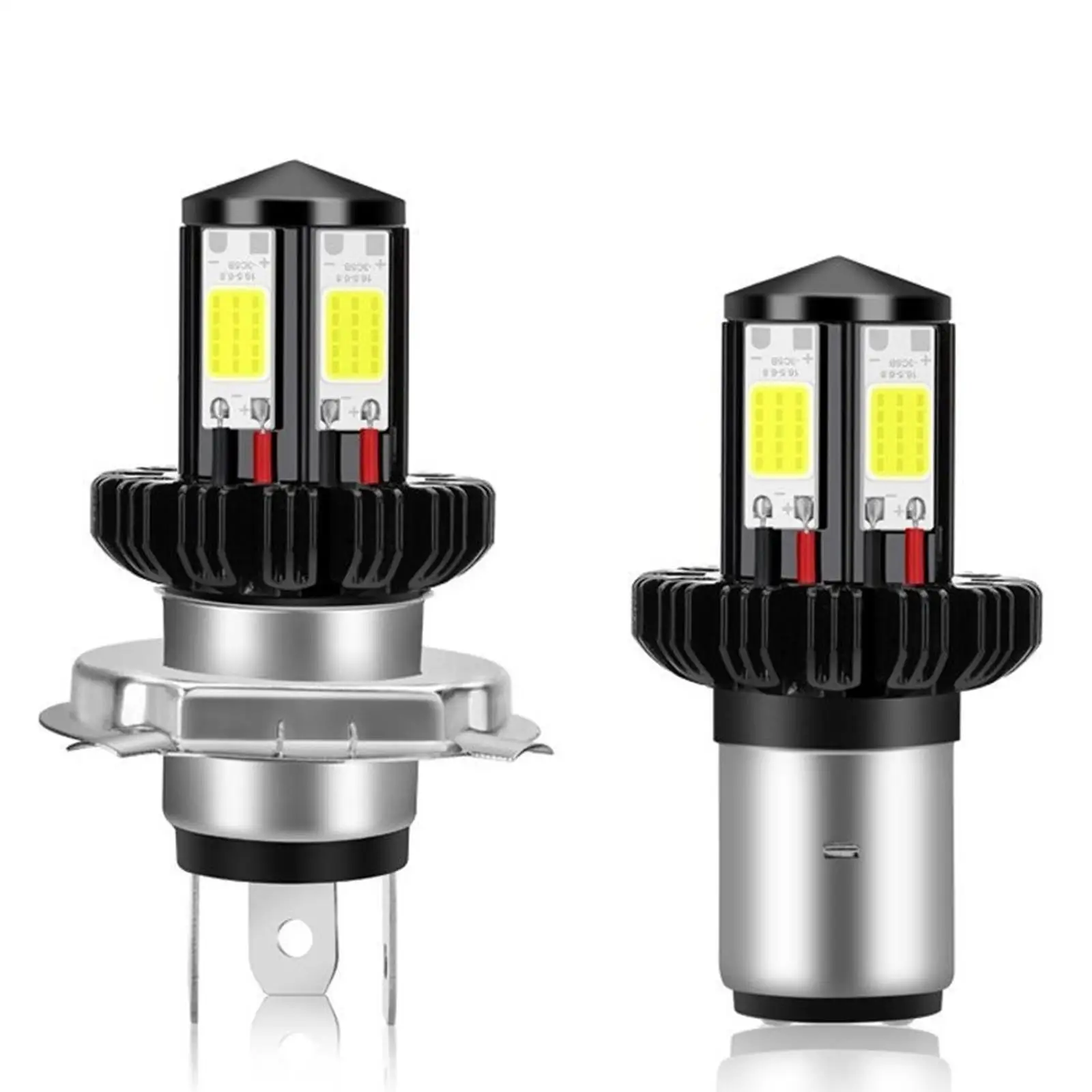 H4/ BA20D H4/ BA20Drcycle Headlight Bulbs Lamps LED, Plug-and-Play