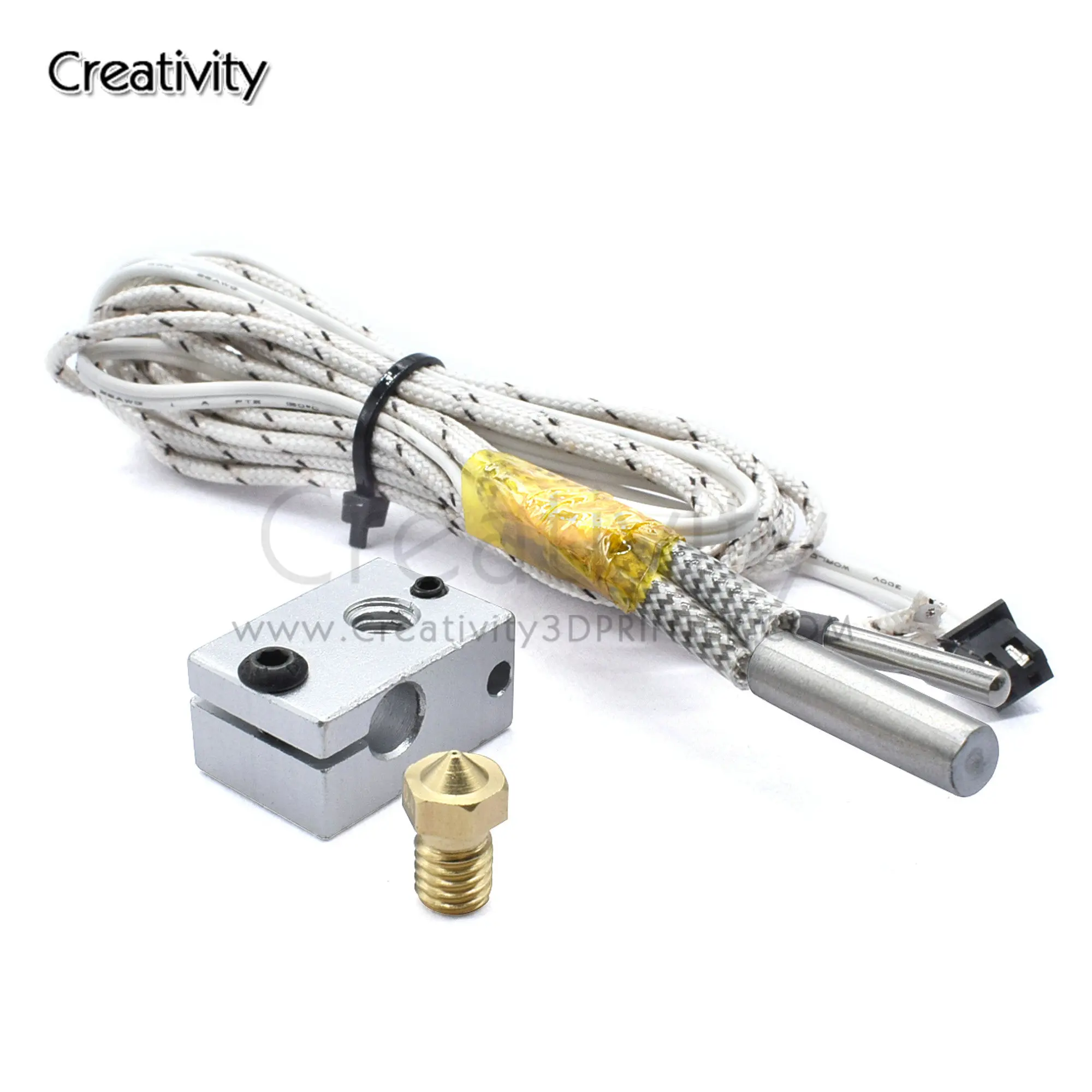 CR10 Hotend Extruder Long Distance V6 Extrusion J-head Thermal Heat Break Throat 1.75mm CR10 3D Printer Reprap Parts upgrade hotend kit for ender 3 s1 pro cr 10 smart bimetal heat break throat 24v 40w 50w extruder kit j head 1 75mm 3d parts