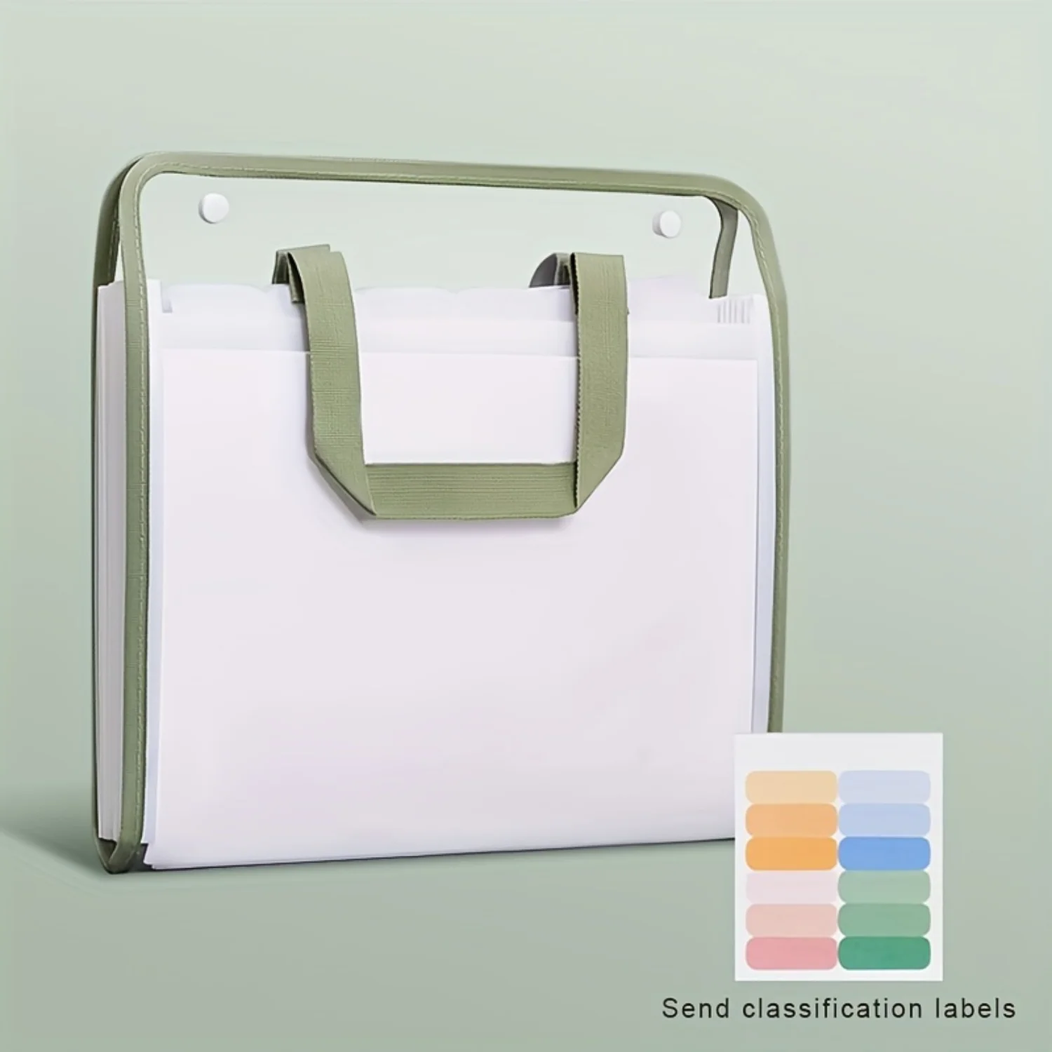 Large Capacity A4 Vertical File Organizer - 13-Pocket Expanding Document Holder, Waterproof, Durable ABS Plastic, Portable Handh 6
