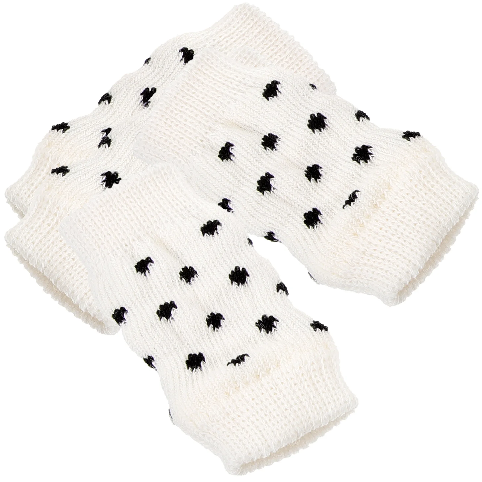 

4 Pcs Knit Socks Dog Warmer for Leg Sets Pet Warmers Dogs White Leggings Puppy Sleeves