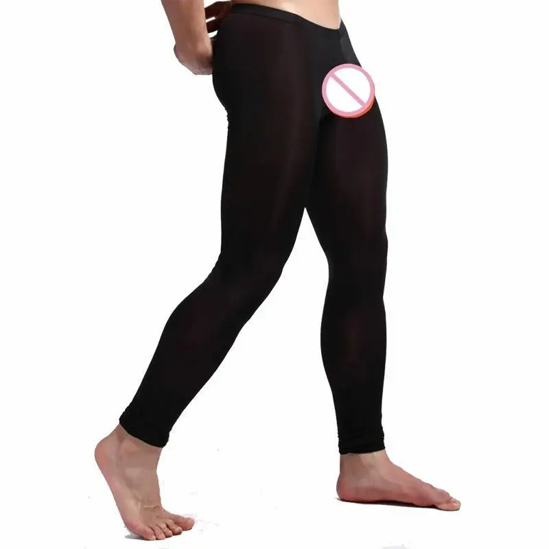 

Sexy Men Thermal Underwear Bottoms Autumn Men's Tight Leggings Pants Yoga Sport Running Trousers Breathable Stretch Underpants