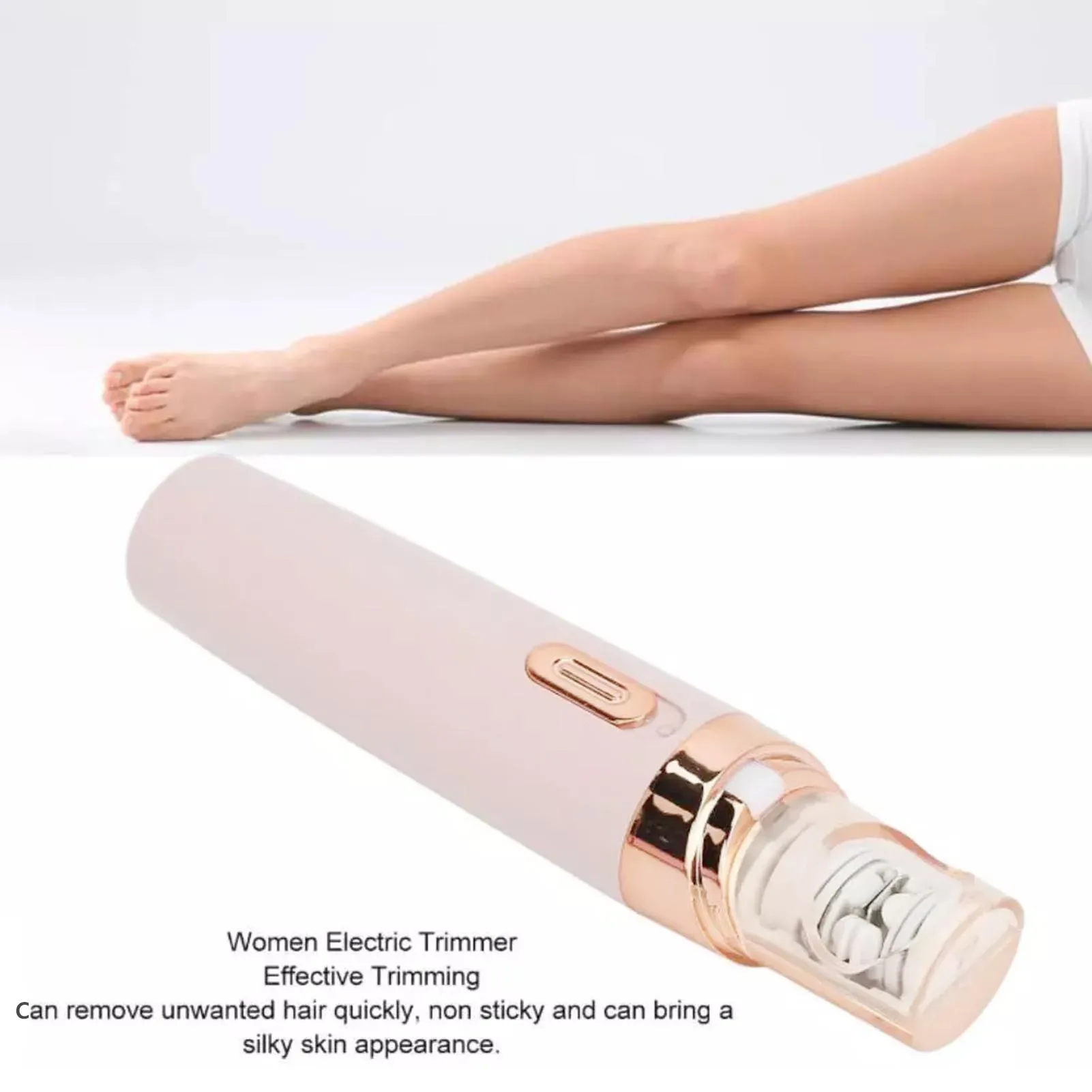 2-in-1 Painless Womens Hair Remover Handheld Electric Skin Hair Remover for Private Parts Shaving Removal