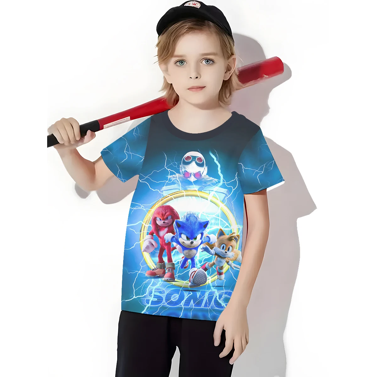 3D Print Cute Cartoon Baby Clothing 5 to 14 Years Male Outdoor Clothes for-S-sonics-Children Boy Girl Child T-Shirt Top Shirts 6