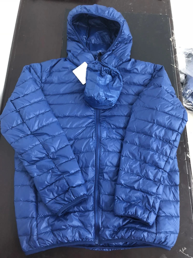 Winter Fashion Ultralight Duck Down Jacket Mens Hooded Streetwear Light Feather Coat Waterproof Warm Mens Clothing M-5XL