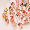 R2LE 24Pairs/set Kids Clip-on Earrings Flower Heart Clip-on Earring Set for Girl 2