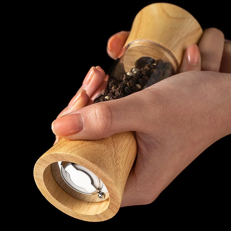 Salt and Pepper Grinder Nut Spice Grinder Herb Spice Grinder 6inch Wooden Ceramic Core Mills