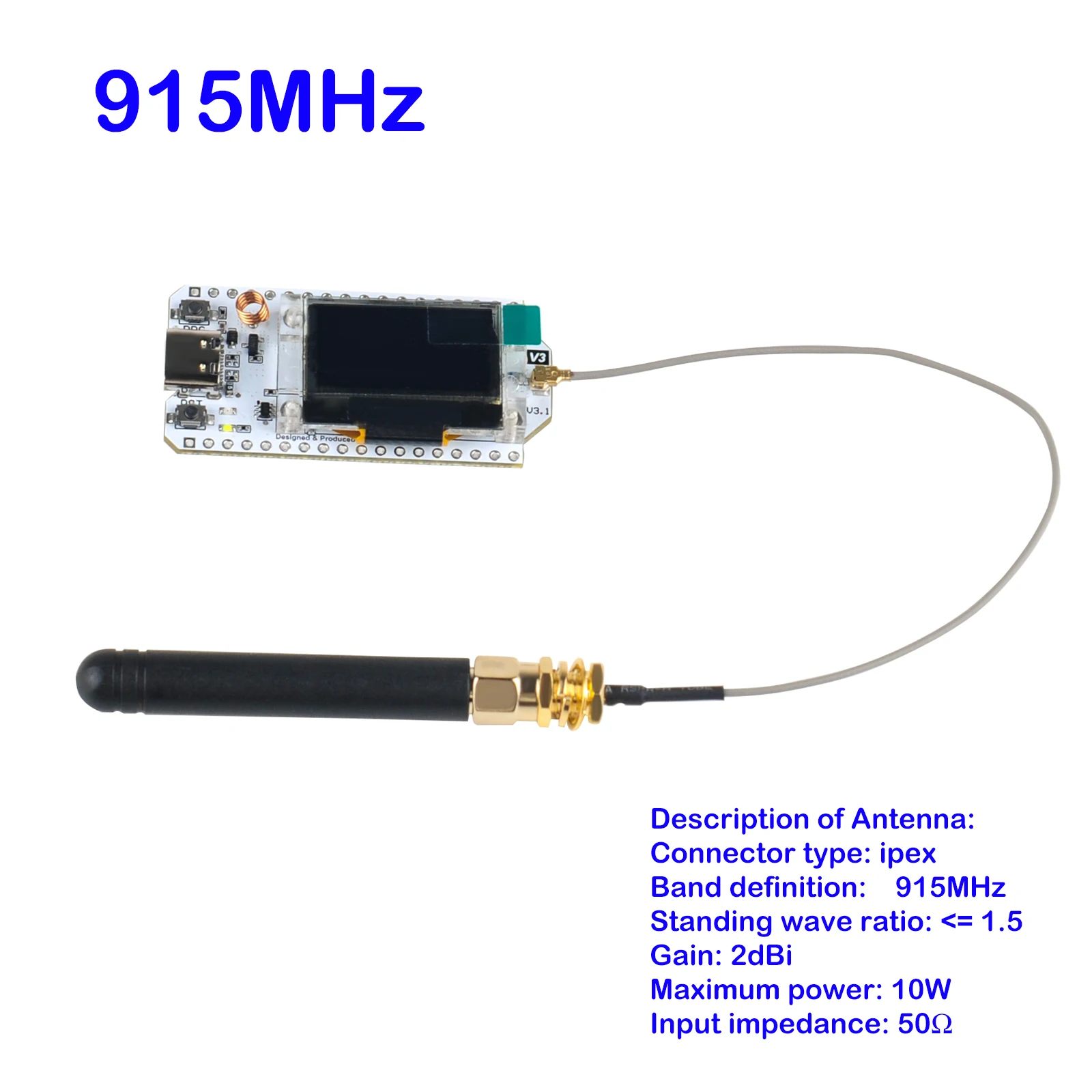ตัวเลือกสินค้า โมดูล IoT ESP32 LoRa32 พร้อมจอแสดงผล 0.96 นิ้ว