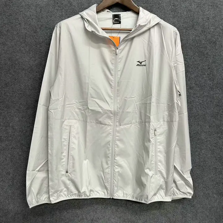 미즈노 남성용 스포츠웨어 자외선 차단 직조 얇은 아우터 K2CE007 긴 소매 지퍼 클로저 캐주얼 재킷