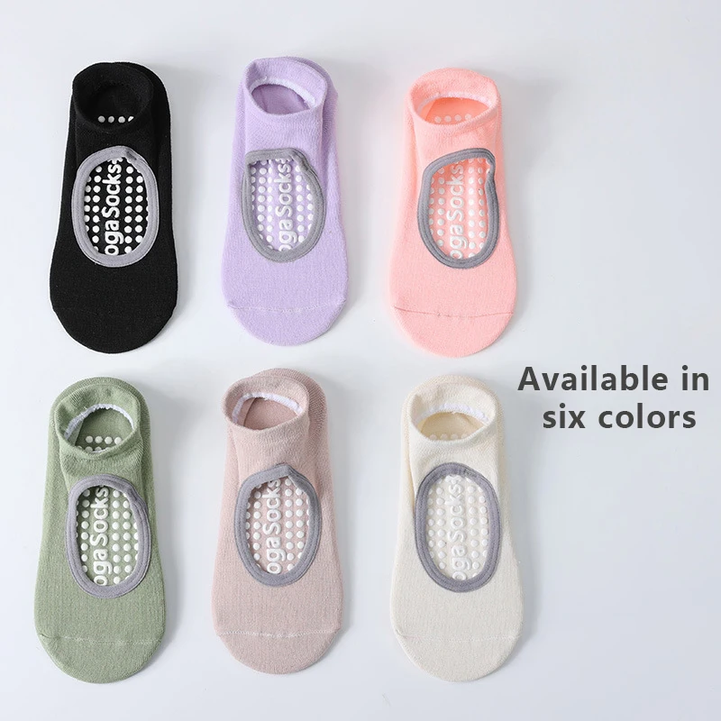 

Professional Women Cotton Yoga Socks Pilates Sports Silicone Non-Slip Socks Thin Breathable Backless Floor Socks
