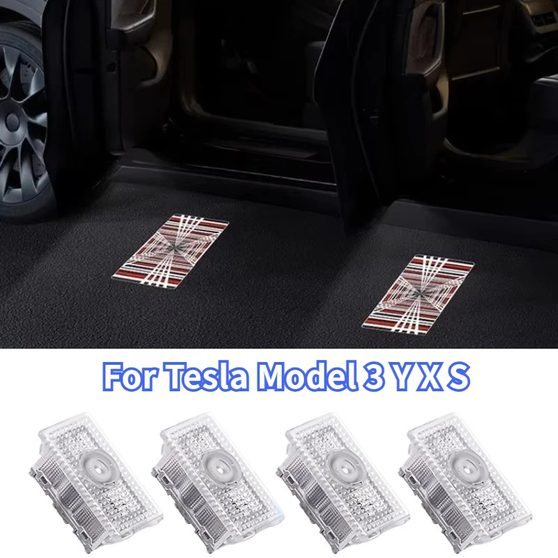 Nizirioo Lot De 4 Projecteurs LED De Porte De Voiture Avec