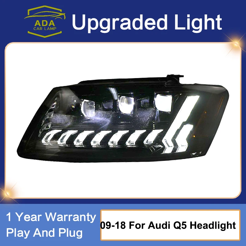

Car Assembly For Audi Q5 2009-2018 Q5L LED Headlights Upgrade DRL Dynamic Turn Signal Lamp ALL LED Double LED LENS Animation