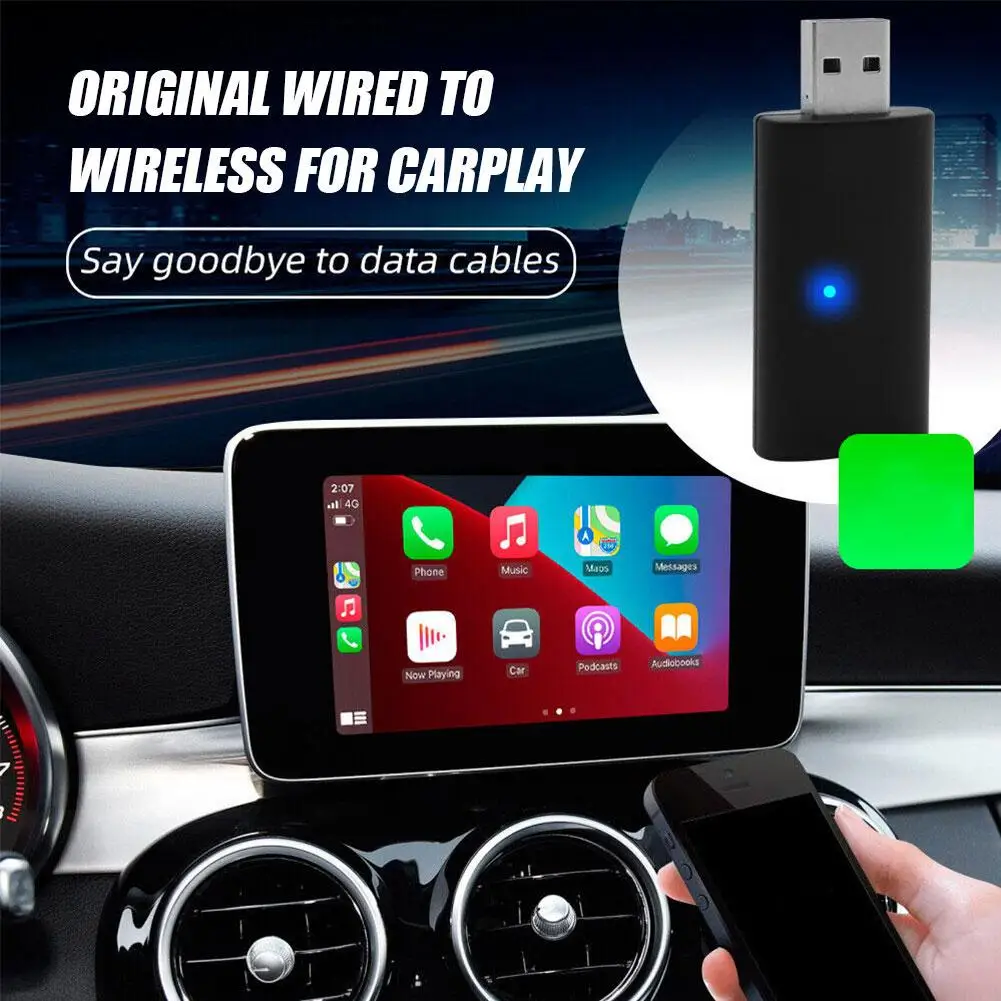 

Мини-приставка с ИИ на Android для Apple, беспроводной адаптер от производителя, проводной к беспроводному USB-адаптеру, подключи и работай